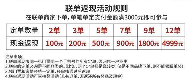 湖州家博會聯(lián)單返現(xiàn)規(guī)則